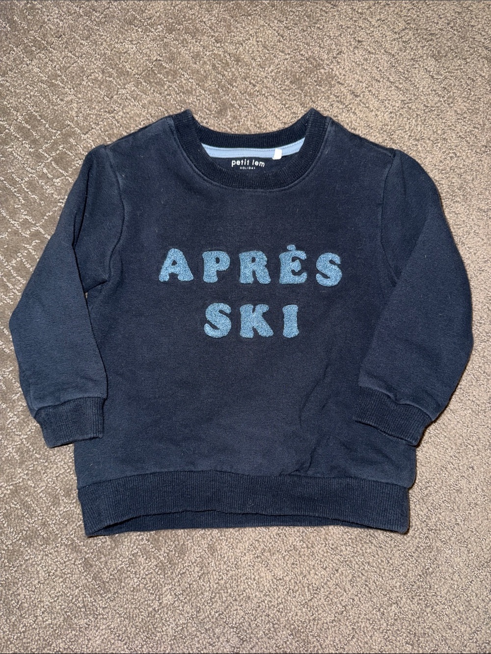 Petit Lem Navy Blue 'Après Ski' Pullover Sweatshirt